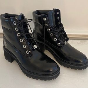 Timberland Patent Leather Combat Boots